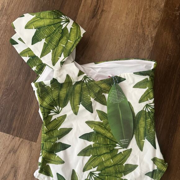 Farm Rio Off-White Palm Fan One Piece Swimsuit - Picture 6 of 9